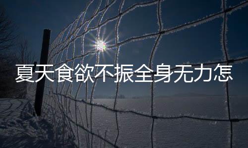 夏天食欲不振全身无力怎么调理