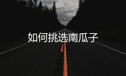 如何挑选南瓜子